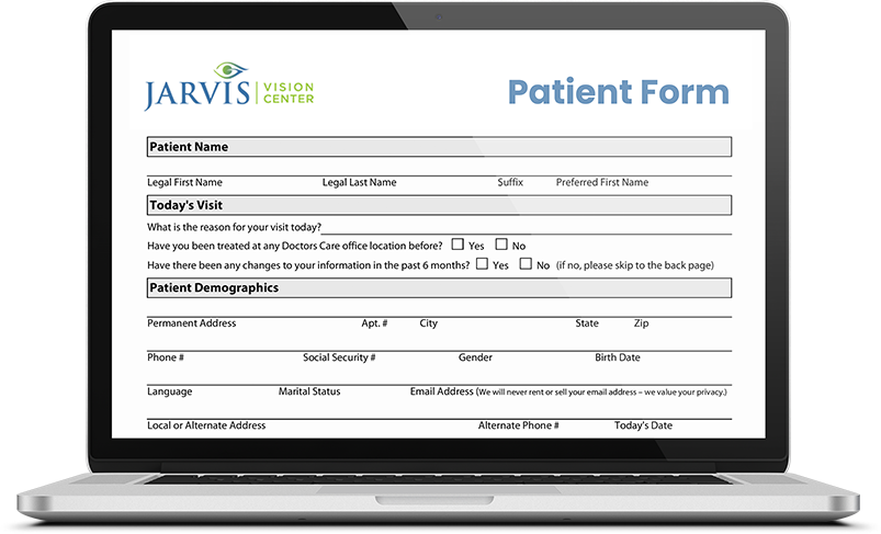 Jarvis Vision Center Patient Form