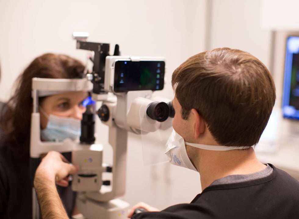 Dry eye examination at Jarvis Vision Center